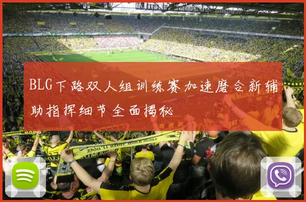 BLG下路双人组训练赛加速磨合新辅助指挥细节全面揭秘